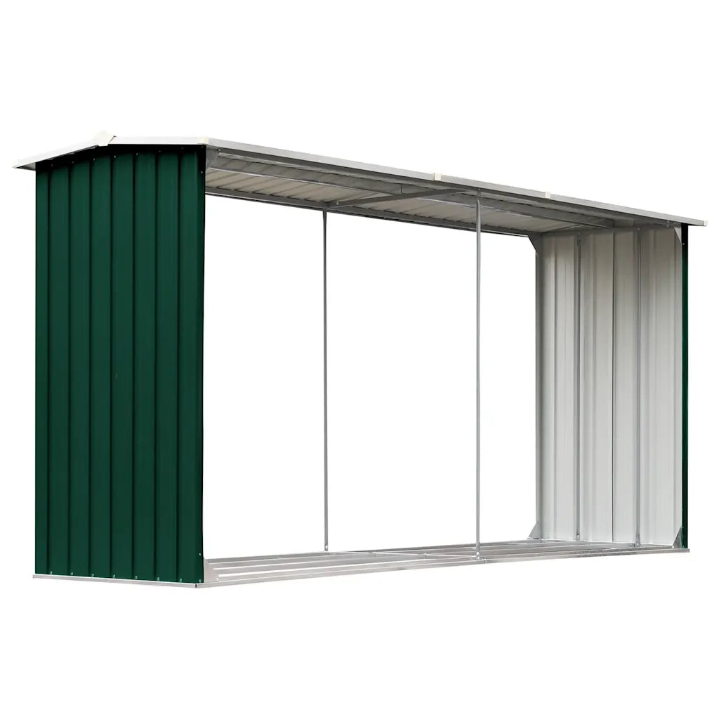 Capannone da Giardino in Acciaio Zincato 330x92x153cm Verde 47086
