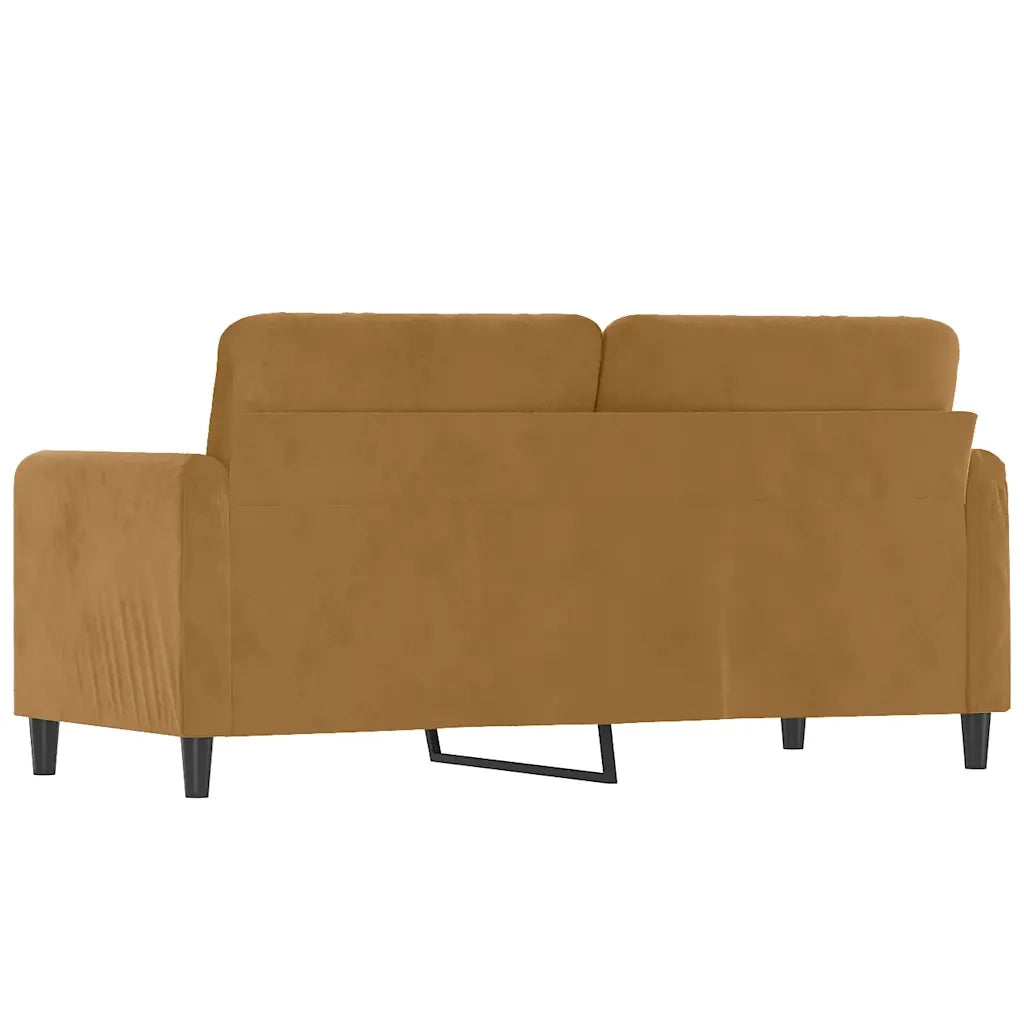 Divano a 2 Posti Marrone 140 cm in Velluto 359449