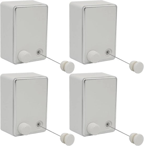 Set di asciugamani da stendere - asciugamani per interni - 4 pezzi - bianco