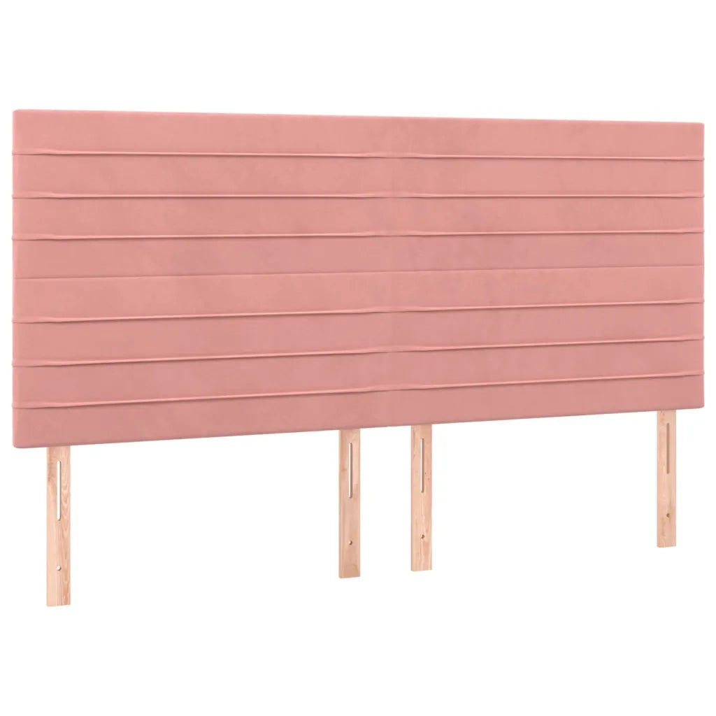 Testiera Rosa 180x5x118/128 cm Velluto 3116537