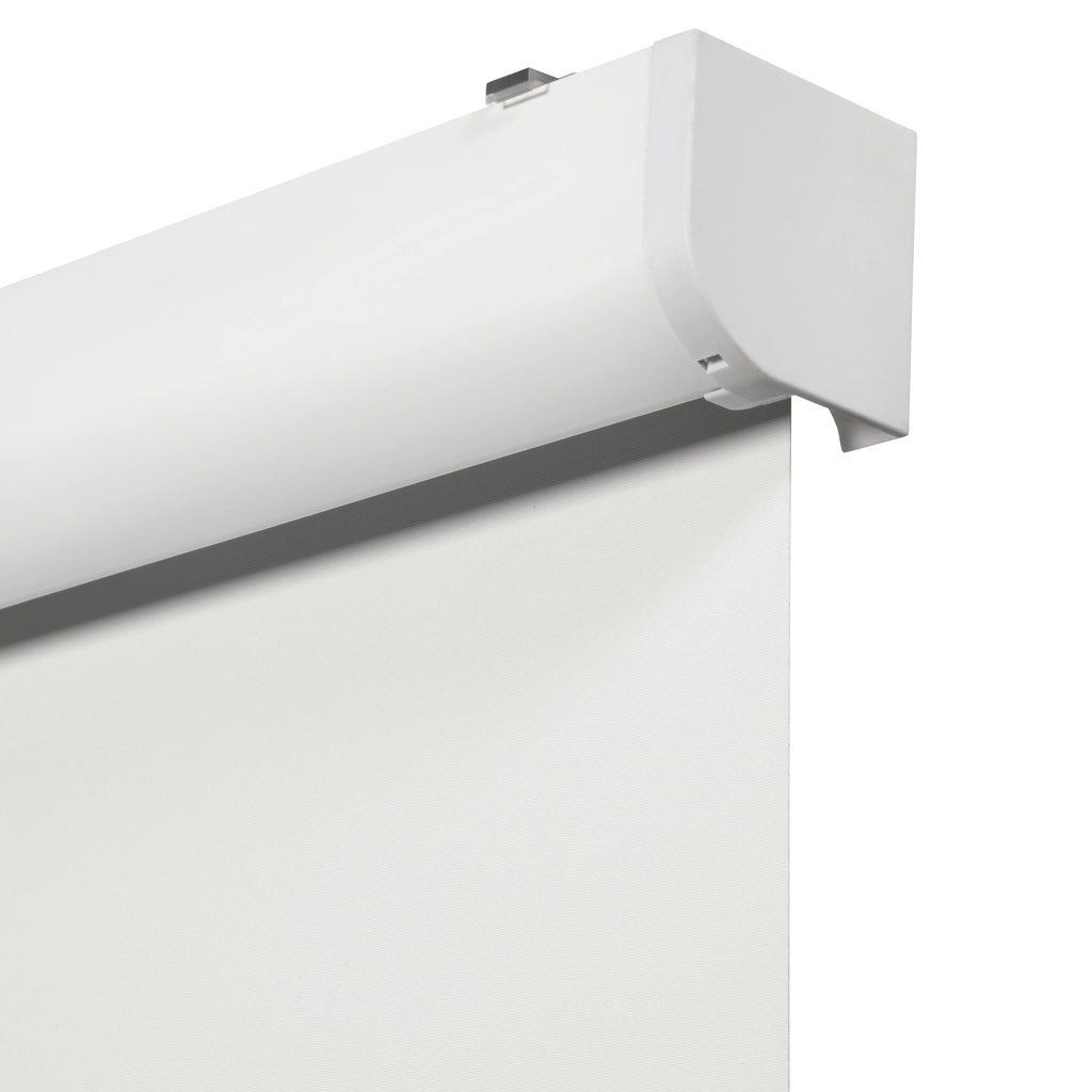 VIEWTEX Tenda a rullo motorizzata con cassetto Oscurante/Termico Bianco 75 X 190cm - Made in Europe - 5 anni di garanzia