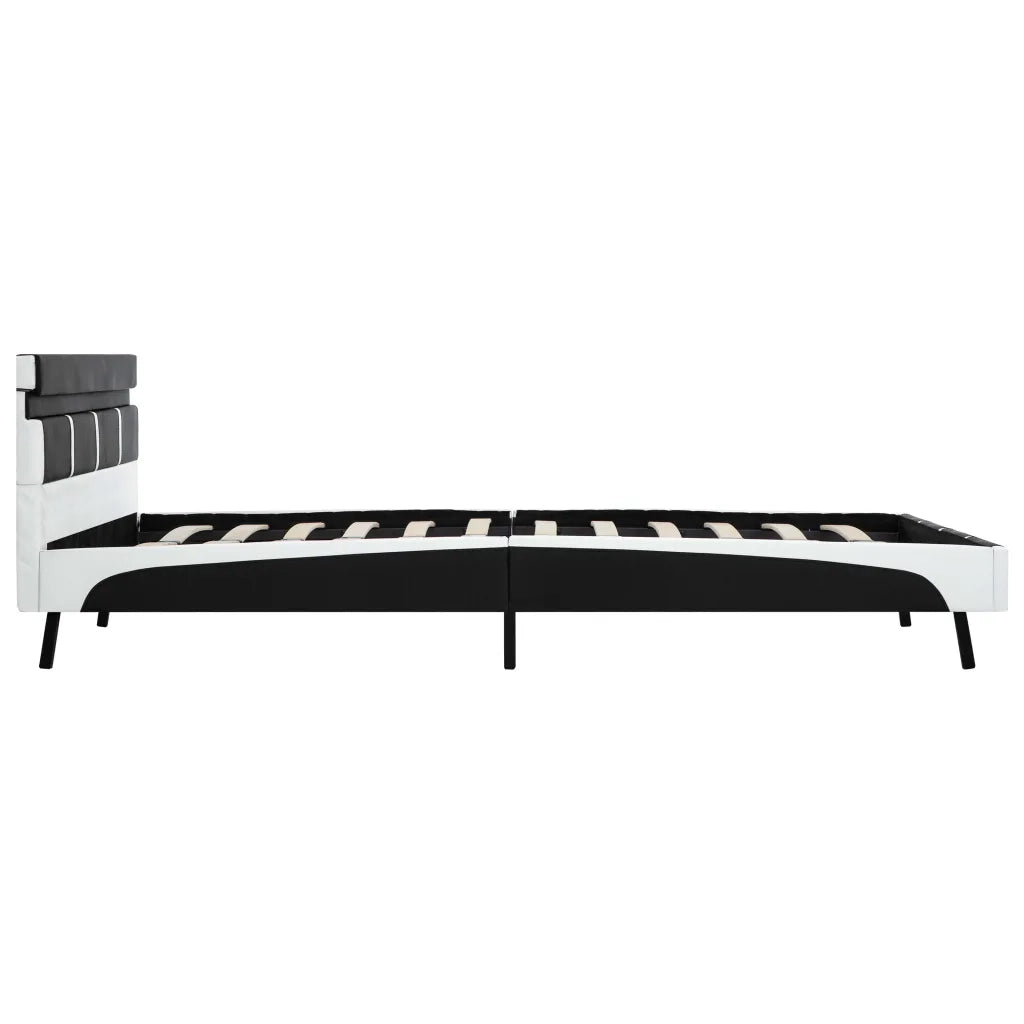 Giroletto con LED-Struttura Letto Nero in Similpelle 120x200 cm 594111