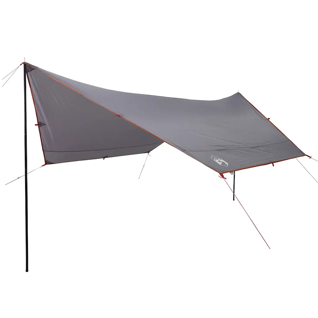 Telone da campeggio | Tenda da campo Grigio e Arancione 430x380x210 cm Impermeabile