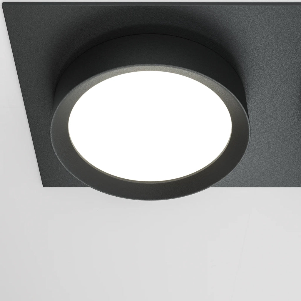 Maytoni Lampada da Incasso Hoop 2 luci GX53 nero alluminio
