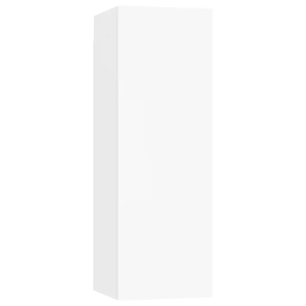 Set Mobili Porta TV 4 pz | Armadietto TV | Mobile Porta TV Bianco in Legno Multistrato