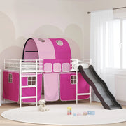 Struttura del letto loft per bambini Bianco e Rosa 90 x 200 cm 42020867
