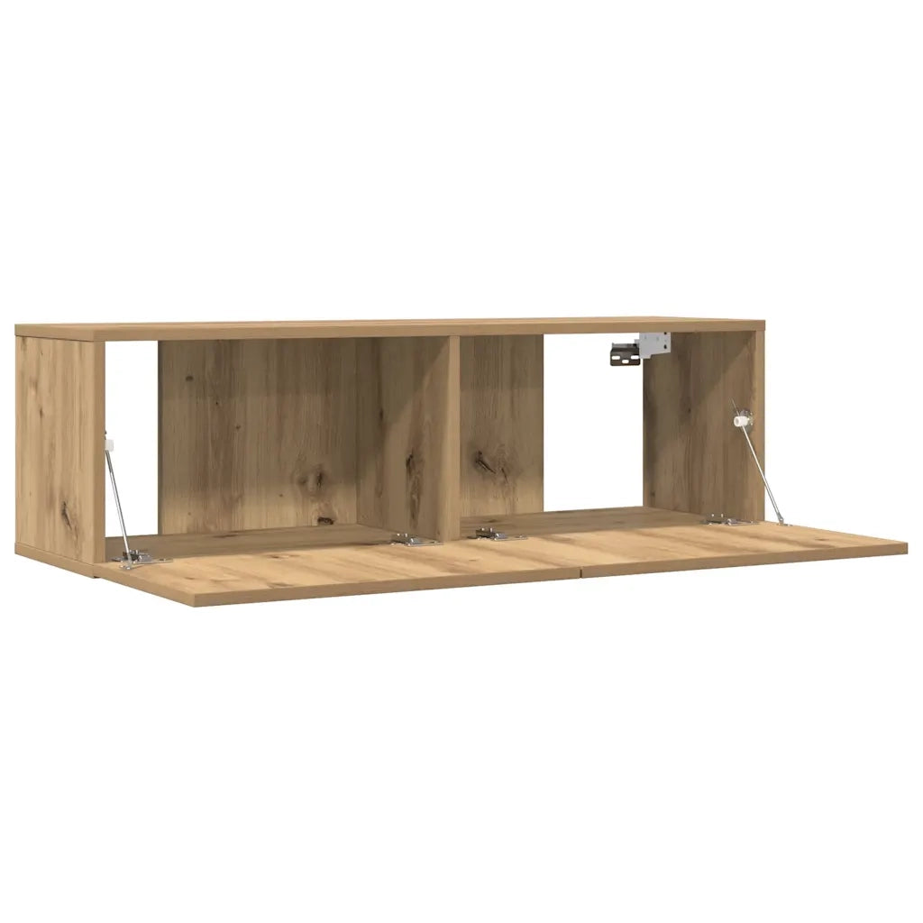 Mobili TV a Parete 2pz Rovere Artigianale 100x30x30 cm 857018