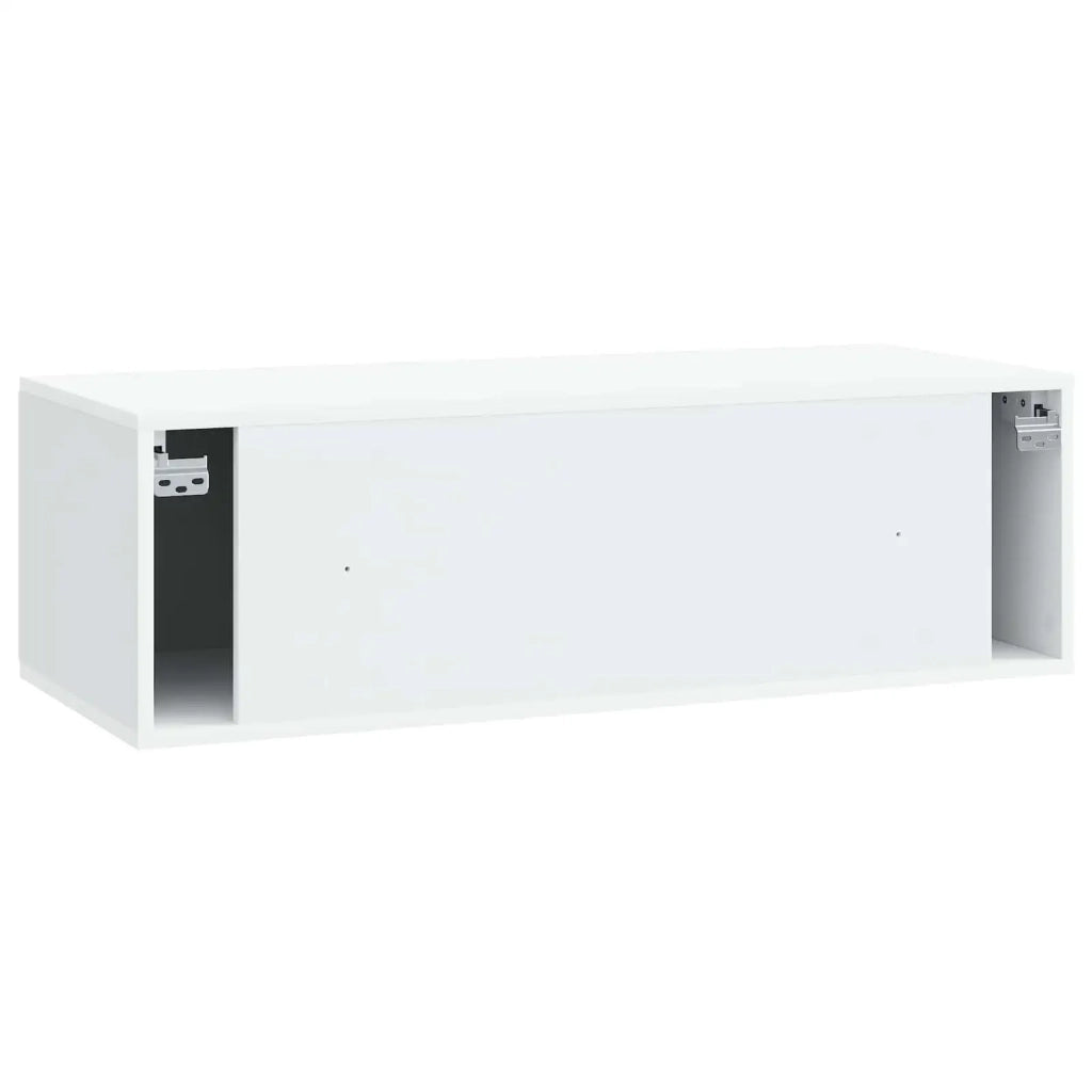 Mobile Porta TV da Muro-Credenza per TV sospesa Bianco 98 x 41 x 30 cm 827715
