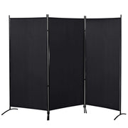 Biombo Separatore 3 Pannelli ¨C zephmum ¨C Nero 253x50x182 cm