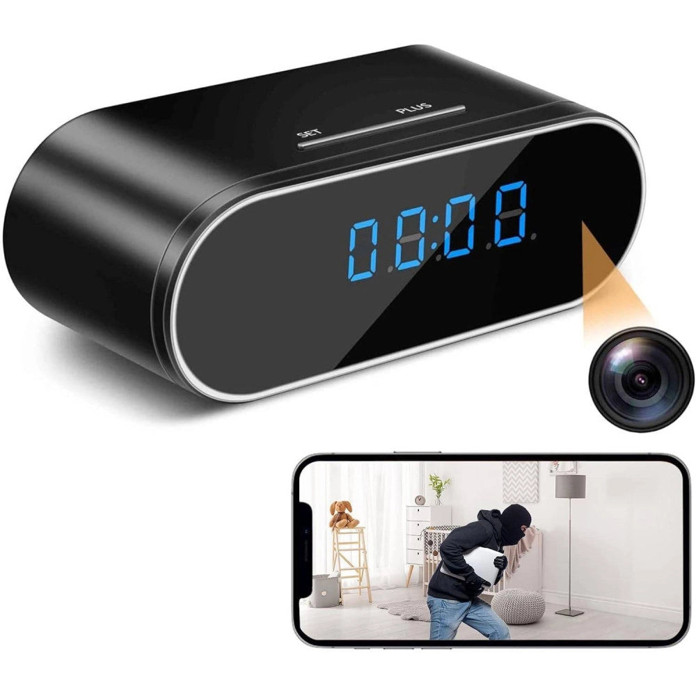 Trade Shop - Sveglia Orologio Con Telecamera Spia Nascosta Con Visione Notturna Sorveglianza -
