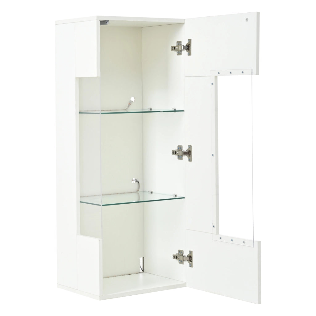 MOBILE TV Set da 3 pezzi con LED 170 cm Bianco lucido