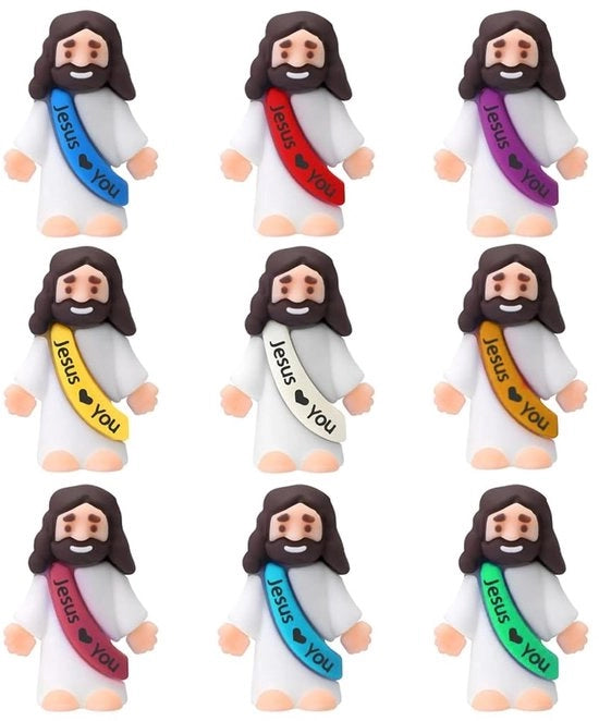 Mini figure religiose per feste (9 pezzi) - 3 x 1,5 x 3,5 cm