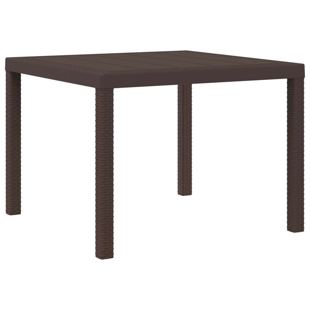 Set da Pranzo per Giardino con cuscino 3 pcs Marrone e Crema PP 3430043