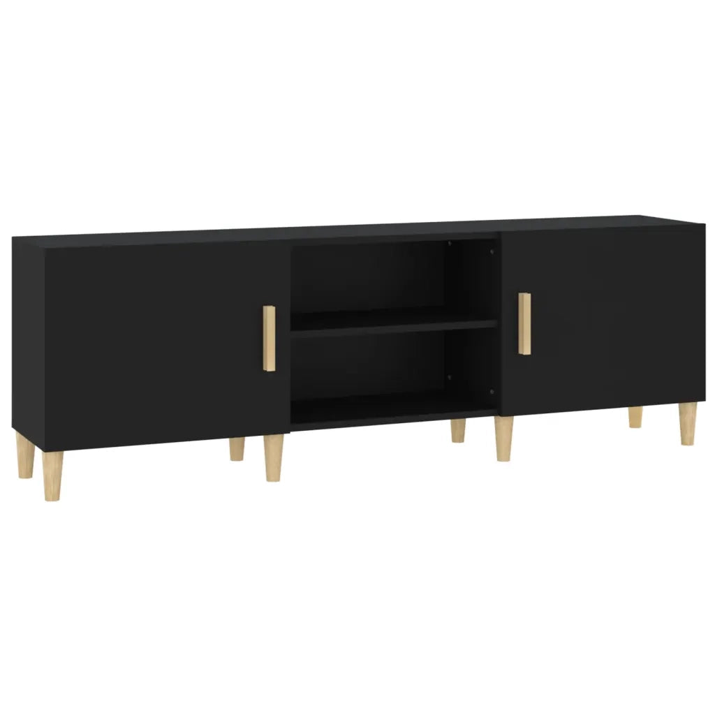 Mobile Porta TV Nero 150x30x50 cm in Legno Multistrato 812619