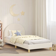 Struttura letto bambini con testata Crema 90 x 190 cm