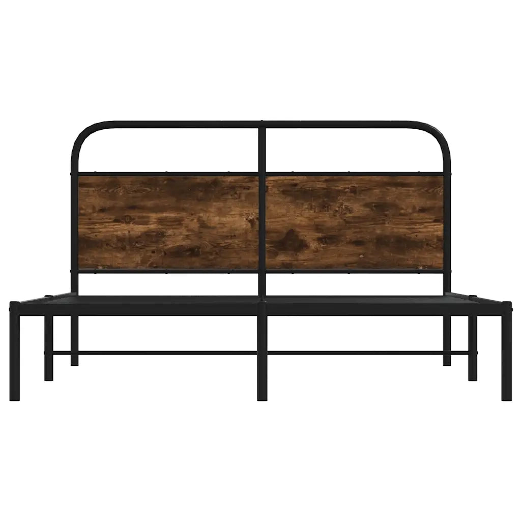 Giroletto senza Materasso-Struttura Letto Rovere Fumo 120x200 cm in Truciolato 260960