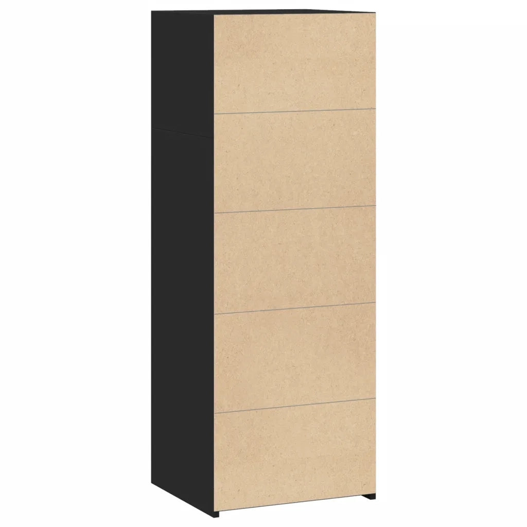 Credenza | Madia | Buffet da pranzo | Armadio da pranzo Nera 45x41x124cm in Legno Multistrato