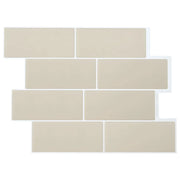 Piastrella subway 20 pcs Beige 29 x 21 cm Poliuretano e PET 42046154