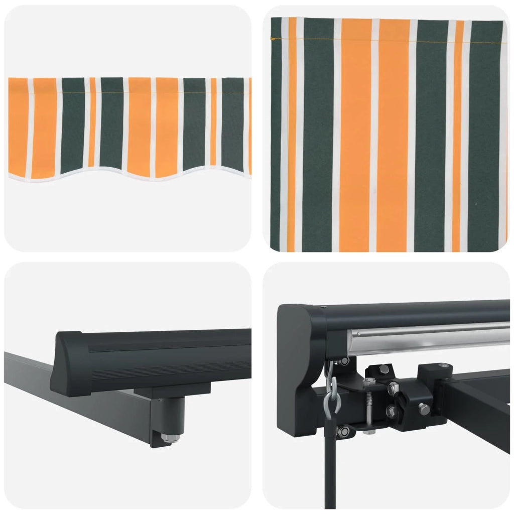 Struttura della tenda-Telaio per tenda da sole Verde e Giallo 300 x 250 cm 536773