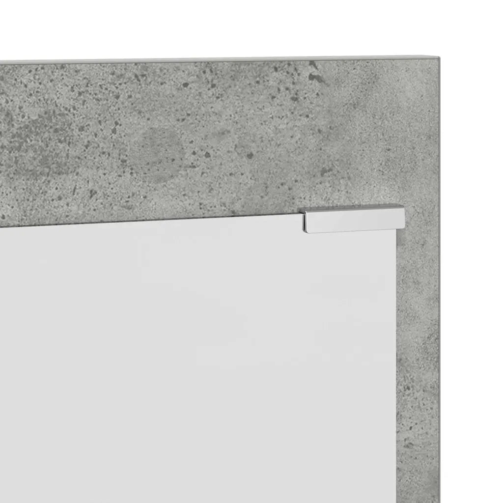 Appendiabiti a muro con specchio-Attaccapanni con specchio Grigio cemento 90 x 10 x 50 cm