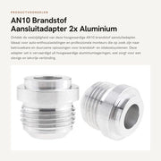 Adattatore di alimentazione per carburante - 2x Set di connessioni in alluminio - Duraturo e impermeabile - Formato compatto - Adatto per serbatoi di carburante - Piccolo formato - Codice AN10