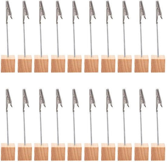 Sostegni per foto - 20 pezzi - sostegno per foto con pinza - clip per foto - Sostegno per foto - Tavolo per cartine - Supporto per cartine - Tabella per nomi - Per ufficio/ matrimoni/feste/decorazione domestica
