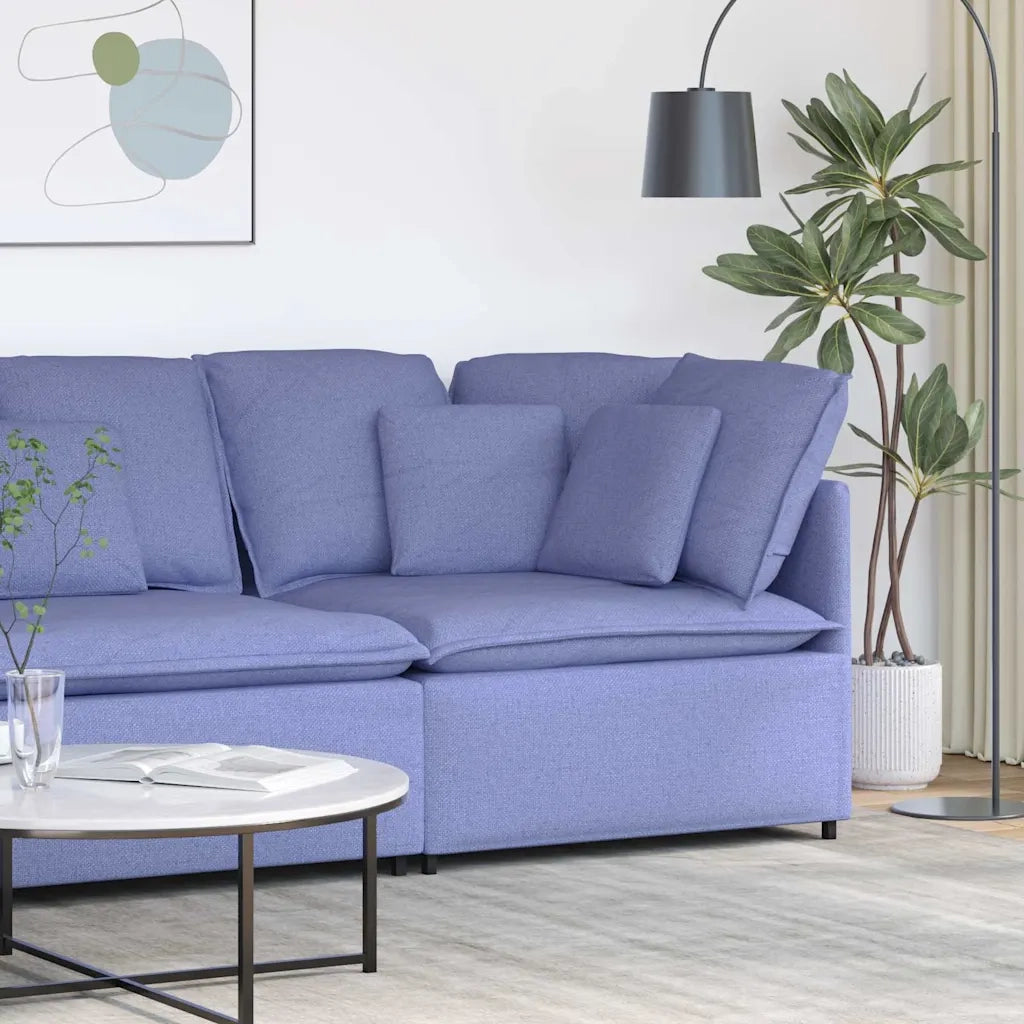 Modulo Divano Angolare Modulare con Cuscini Blu Jeans 100 cm 4104457