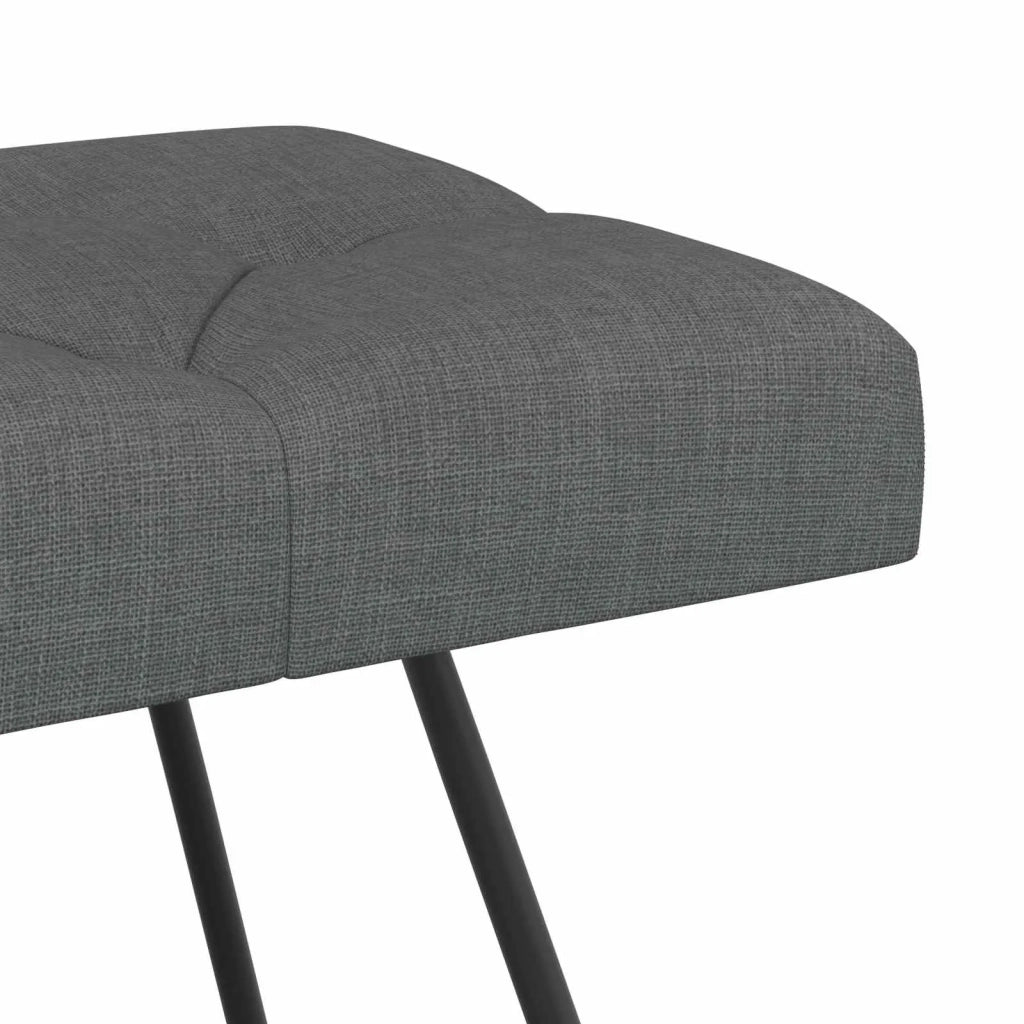 Panchina con bottoni imbottiti Grigio Scuro 80 x 40 x 46 cm 42038358