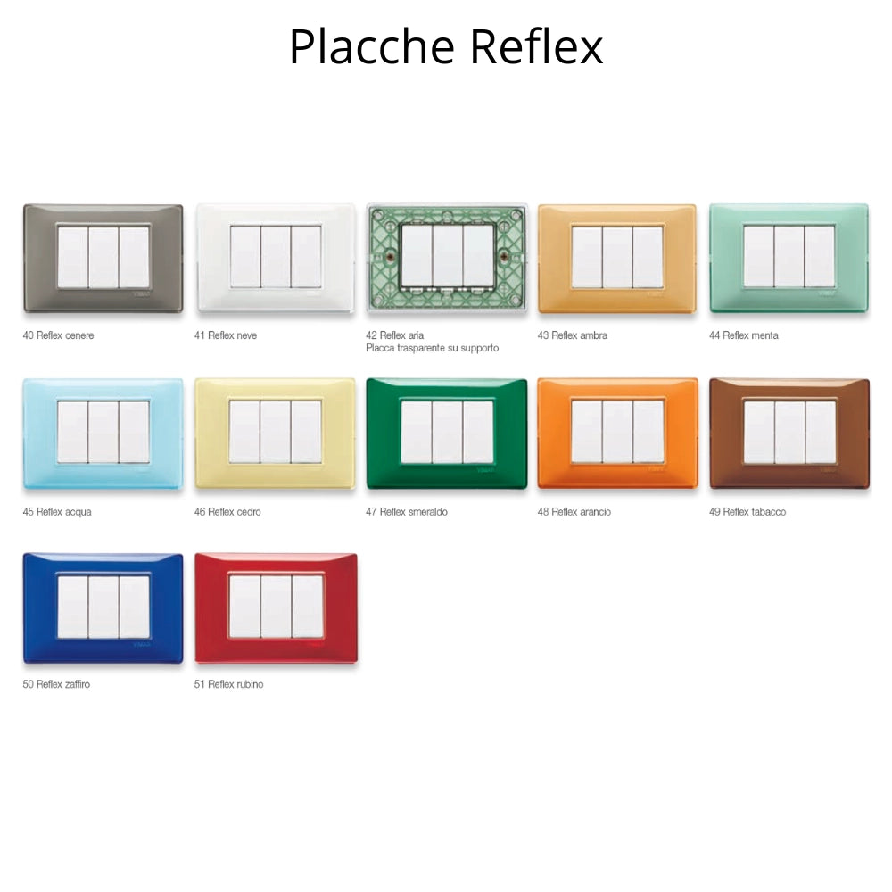 Placca classica 4 moduli serie plana vimar 14654 *** colore avorio, confezione 1