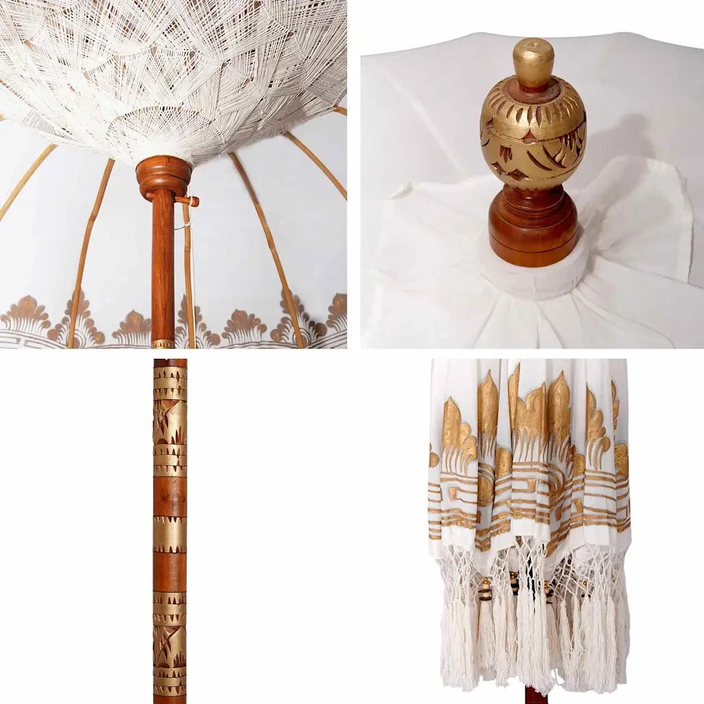 Parasol-Ombrellone da giardino Balinese Crema 215 x 215 x 260 cm
