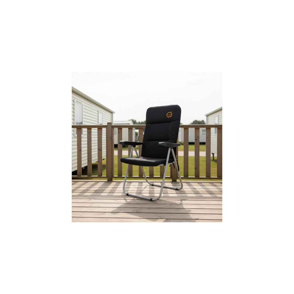 Set di 2 comode poltrone da campeggio pieghevoli - O'Camp - Regolabili in più posizioni - 70 x 105 x 62 cm