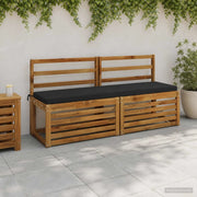 Cuscini per Panchina a 2 Pezzi SOEST 2 pz 100% Poliestere Nero 949053