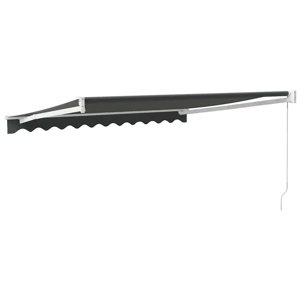 Tenda da Sole Retrattile-Tenda parasole per Patio Antracite 3,5x2,5m Tessuto e Alluminio 874017