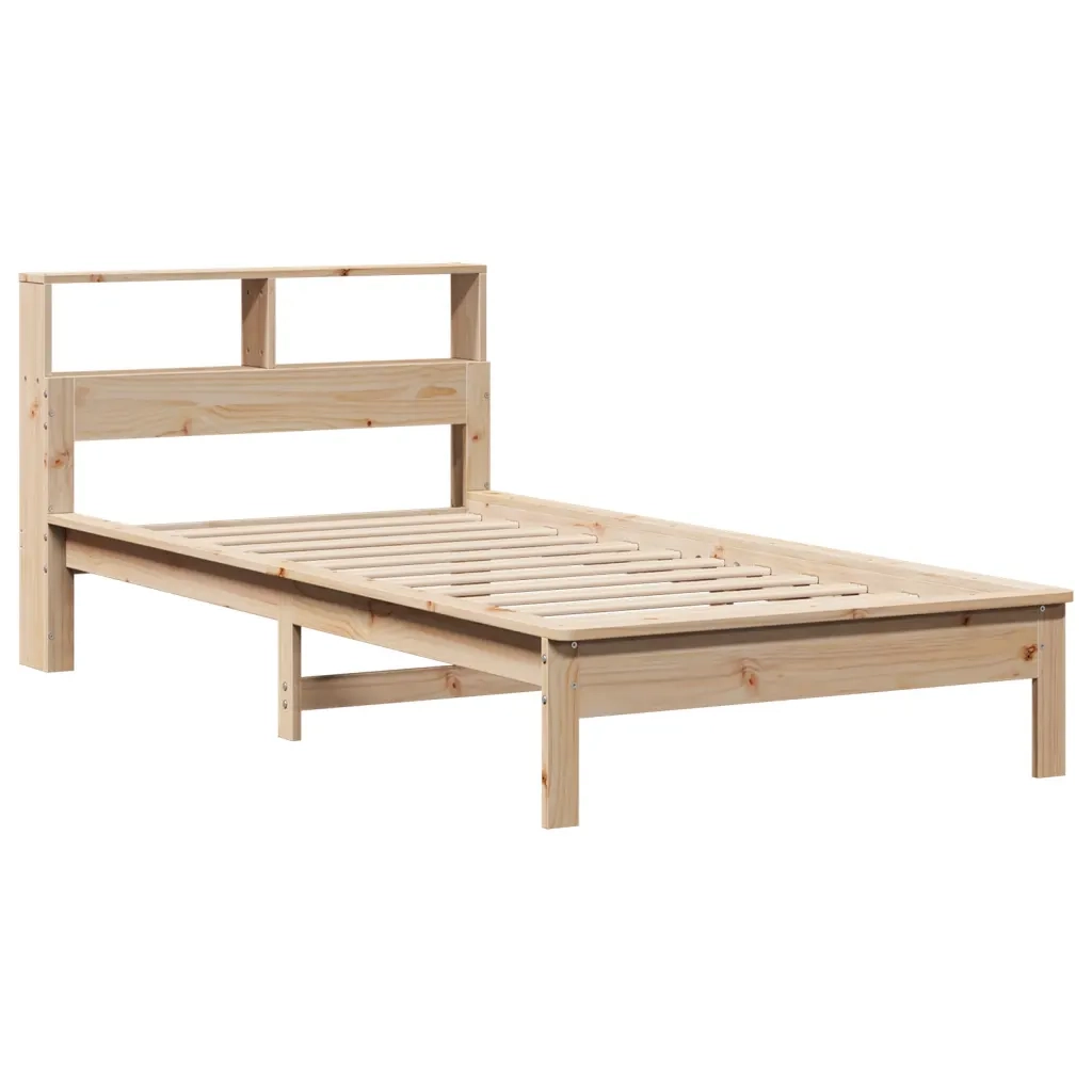 Giroletto con Libreria senza Materasso 75x190 cm in Legno Pino 855735