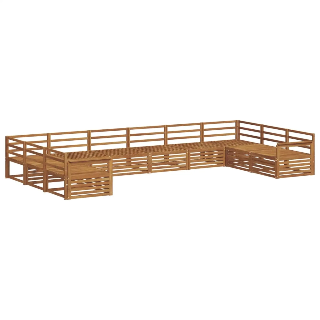 Set divani 10 pcs Naturale Legno di Acacia Massello 3374194