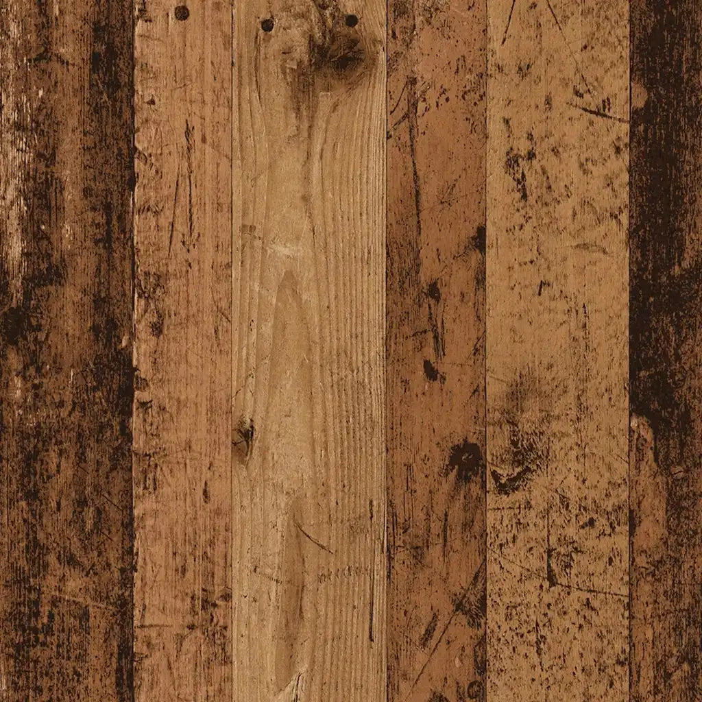 Mensola a Muro a Cubo Legno Antico 78x15x93cm Legno Multistrato 856594