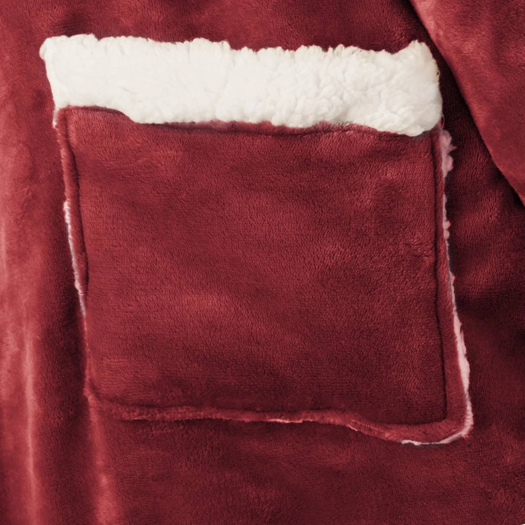 Felpa coperta Rosso Bordeaux M Pile e Flanella 42017209