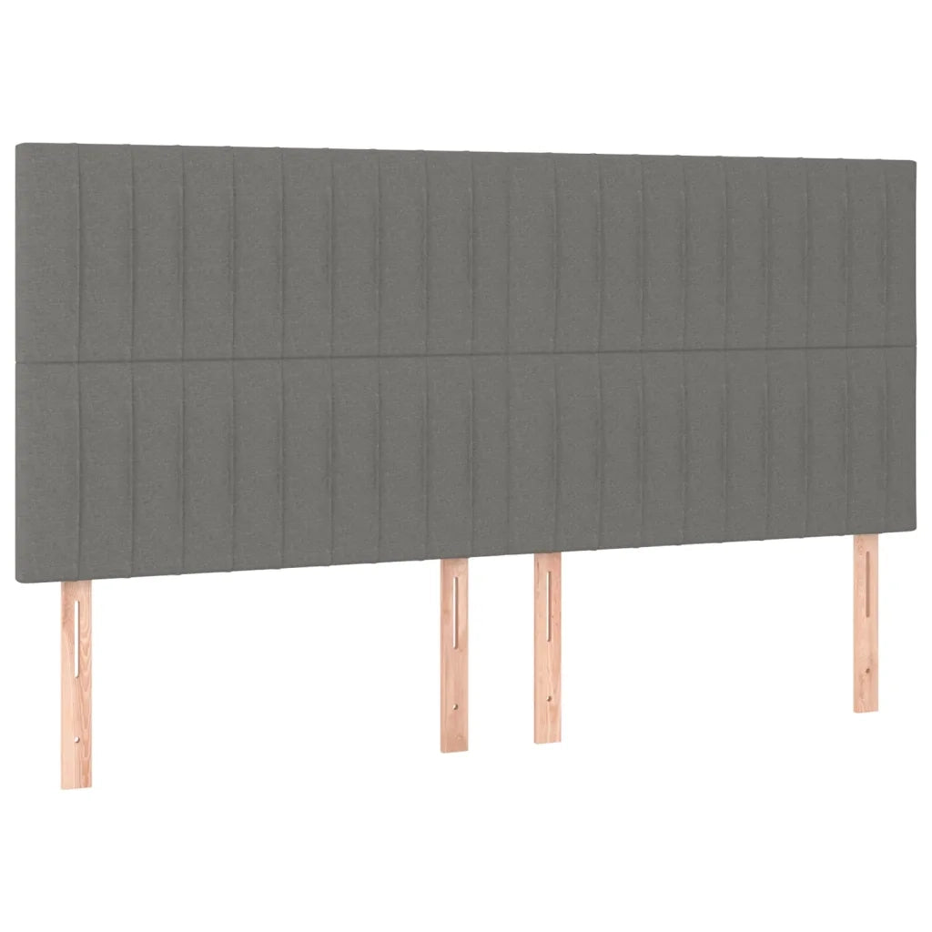 Giroletto a Molle con Materasso Grigio Scuro 160x200 cm Tessuto 3128694
