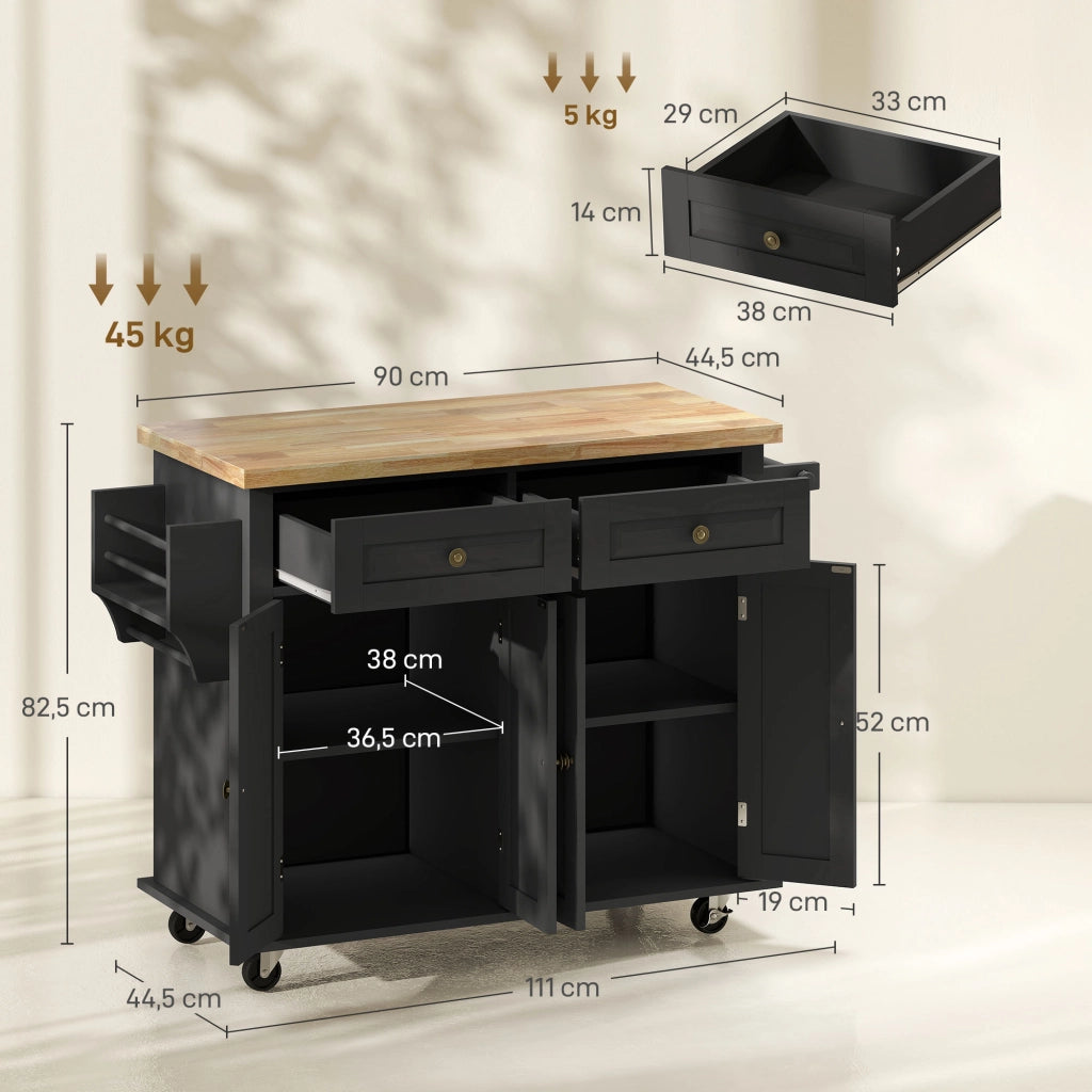 Mobile da cucina con ripiani e cassetti ¨C Minimal ¨C Nero