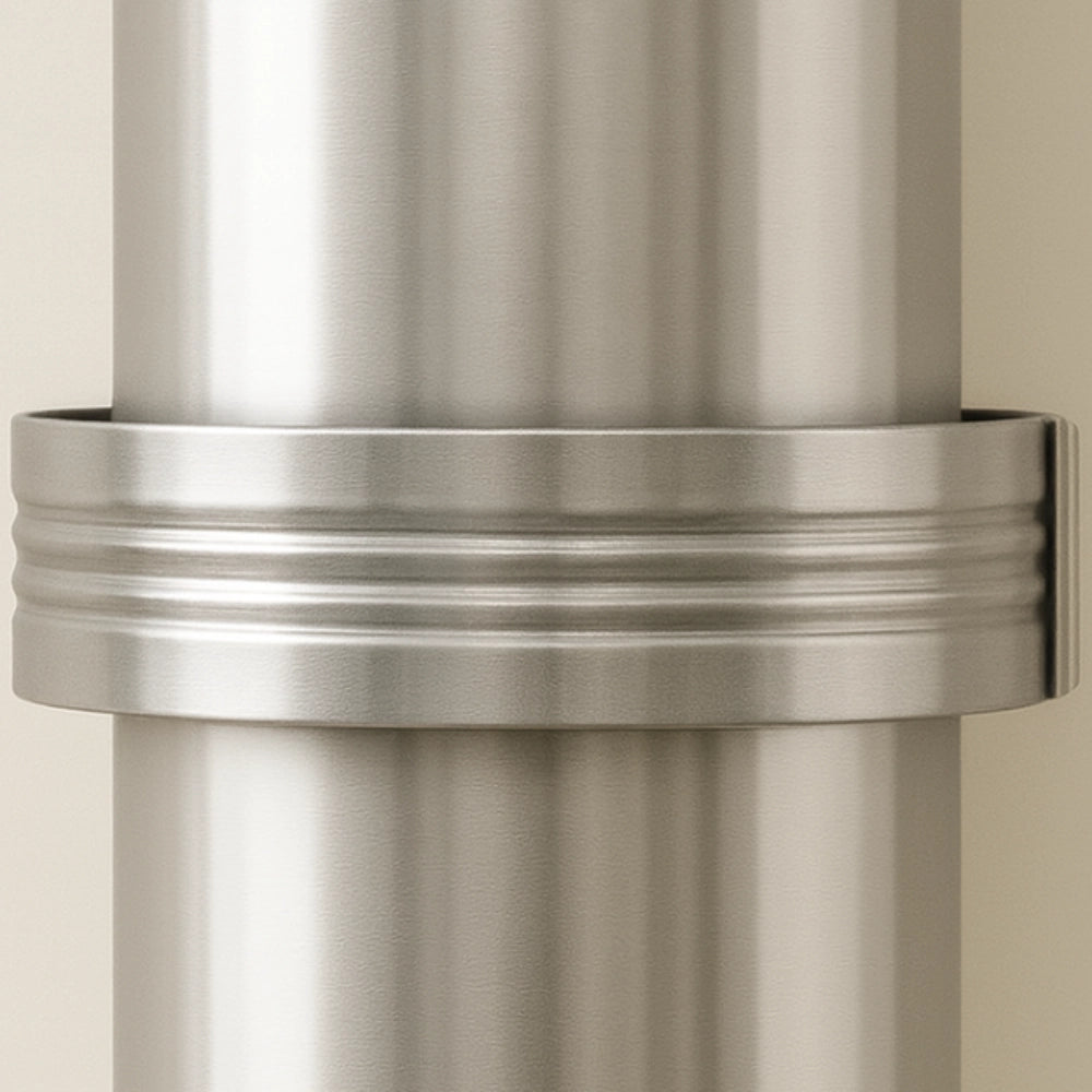 Collare nervato acciaio inox Ø 300 mm fissaggio canna fumaria confezione 2 pezzi