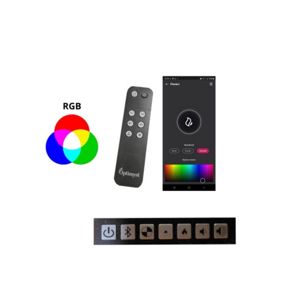 Caminetto a Vapore Acqueo da Incasso Invapo Inside 800 - Fiamma Multicolore, Effetto 3D e Controllo App, Serbatoio 1.2l - 835cm