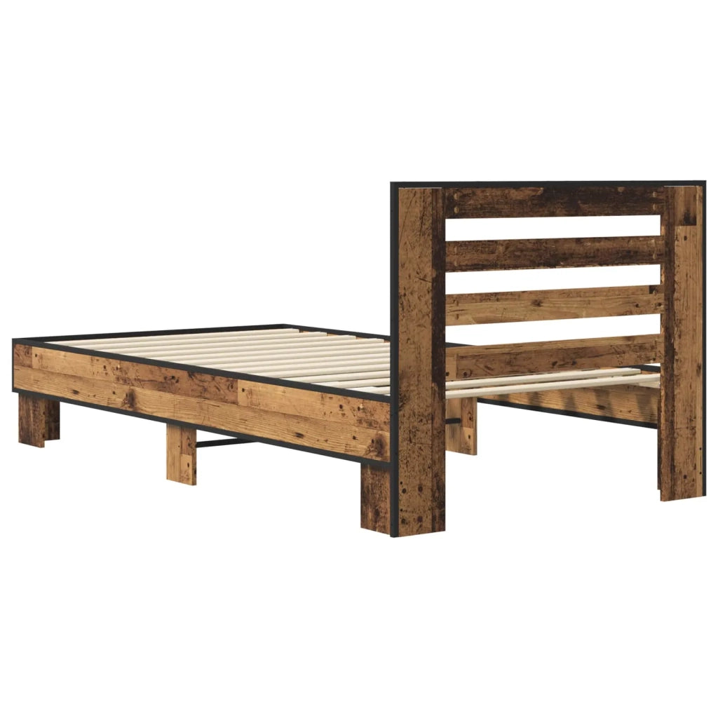 Letto singolo | Letto per adulti | Struttura letto con testata Legno antico 80 x 200 cm