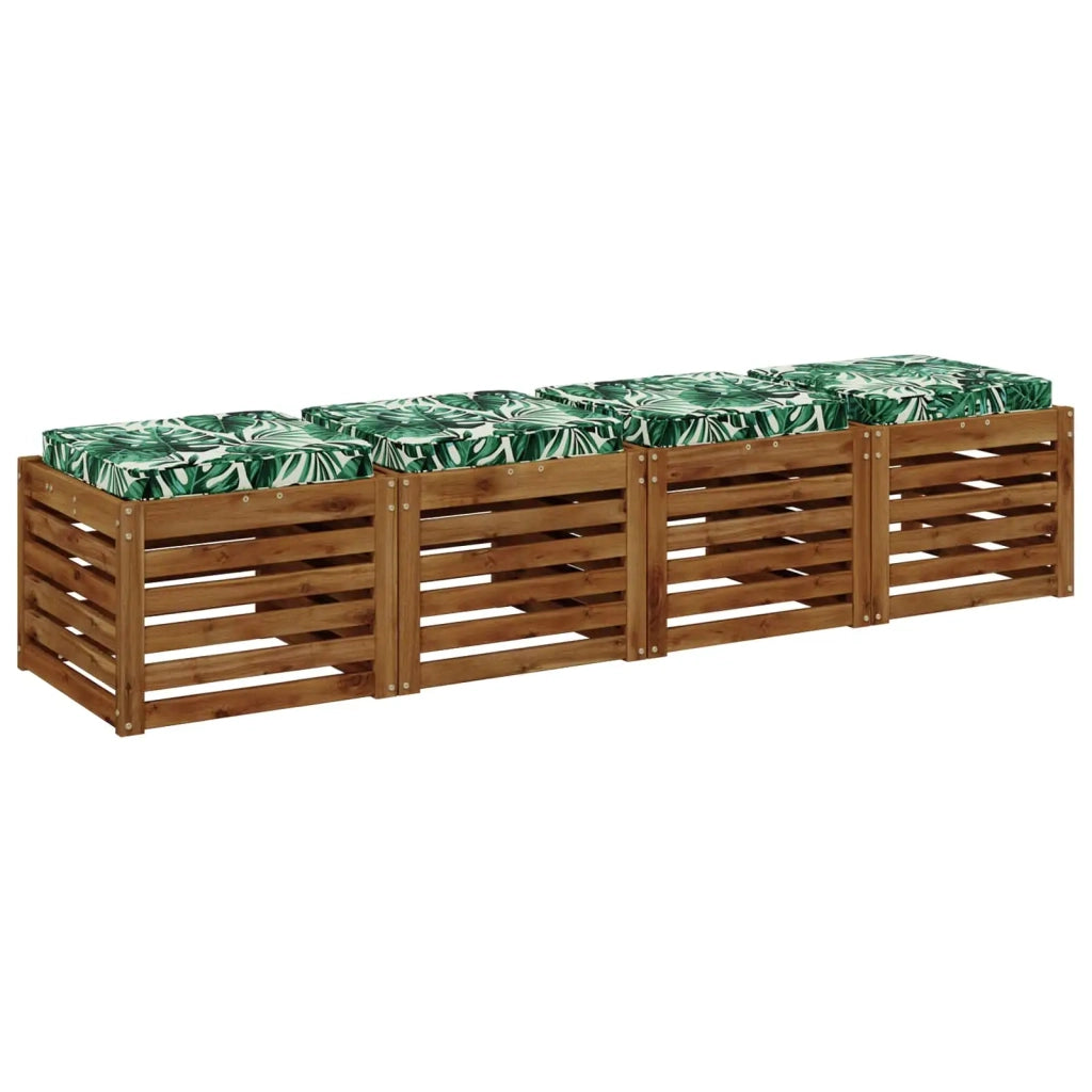 Cuscini per Sedia in 4 Pezzi VUGHT 4 pcs 100% Poliestere 946232