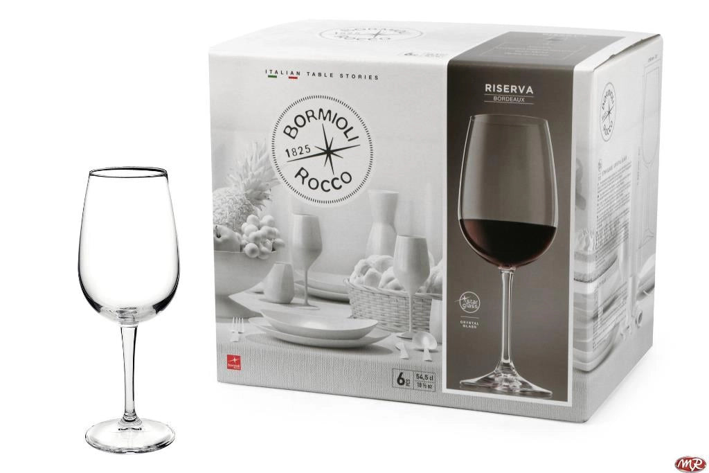 Set 6 Calici riserva per vini rossi bordeaux 54 cl bormioli