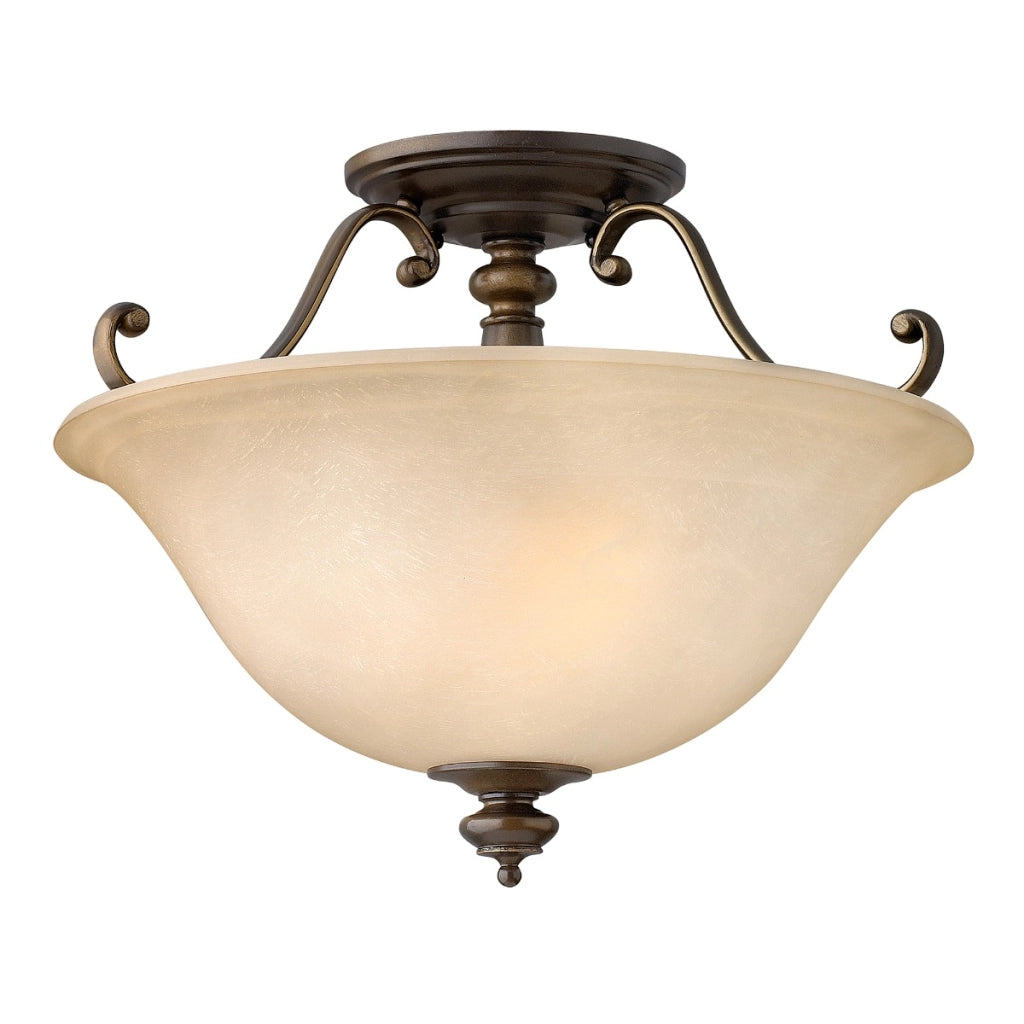 Plafoniera Dunhill Hinkley bronzo reale 2xE27 40,6cm