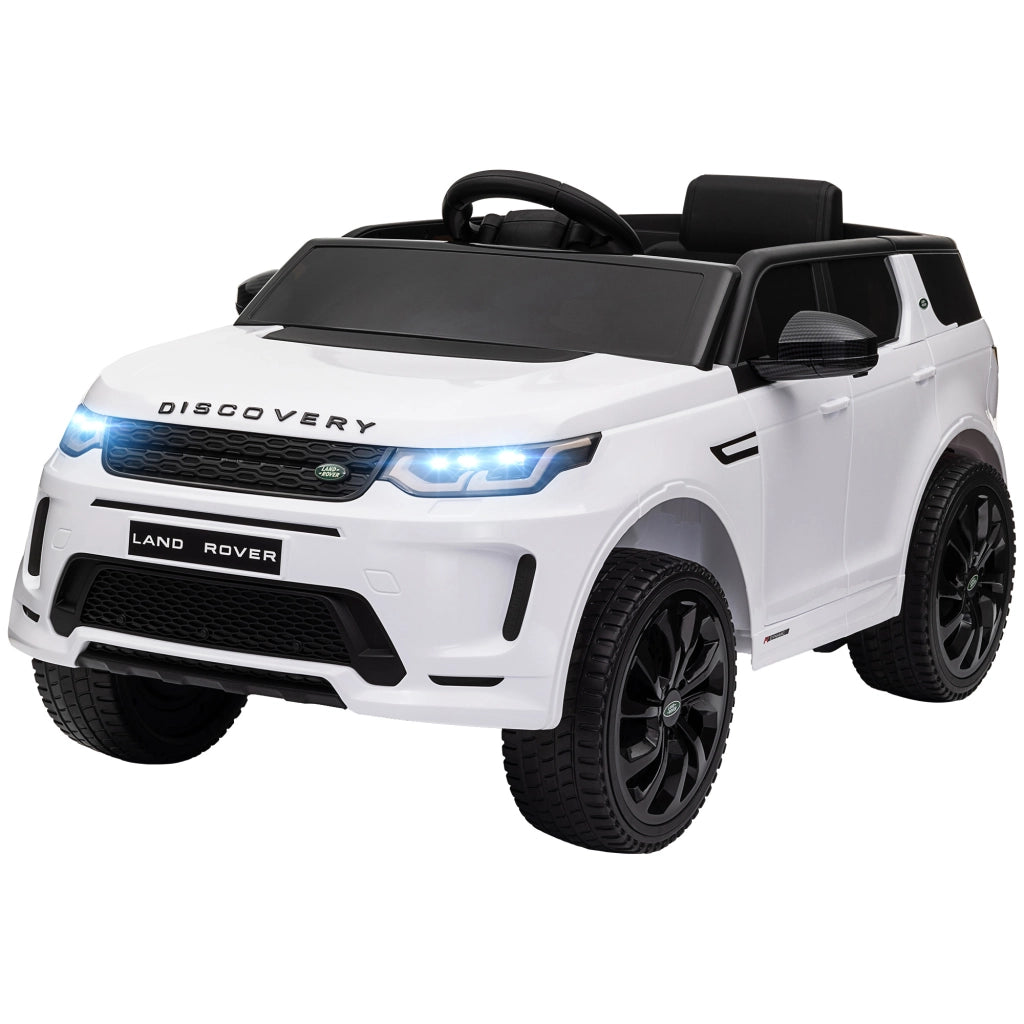 Auto Bambini Land Rover Elettrica con Luci e Clacson ¨C Zephmum ¨C Bianco 106x65.5x51 cm