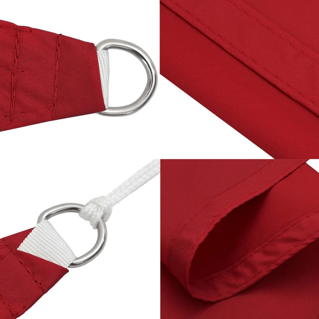 Parasole a Vela Oxford Rettangolare 6x7 m Rosso 135662