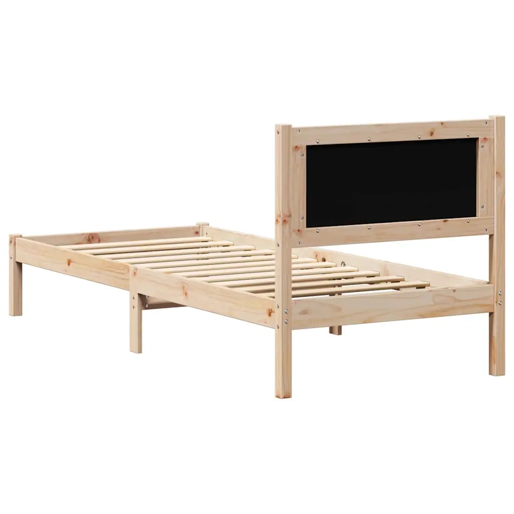 Struttura del letto Grigio scuro 90 x 190 cm Pino massello 878225