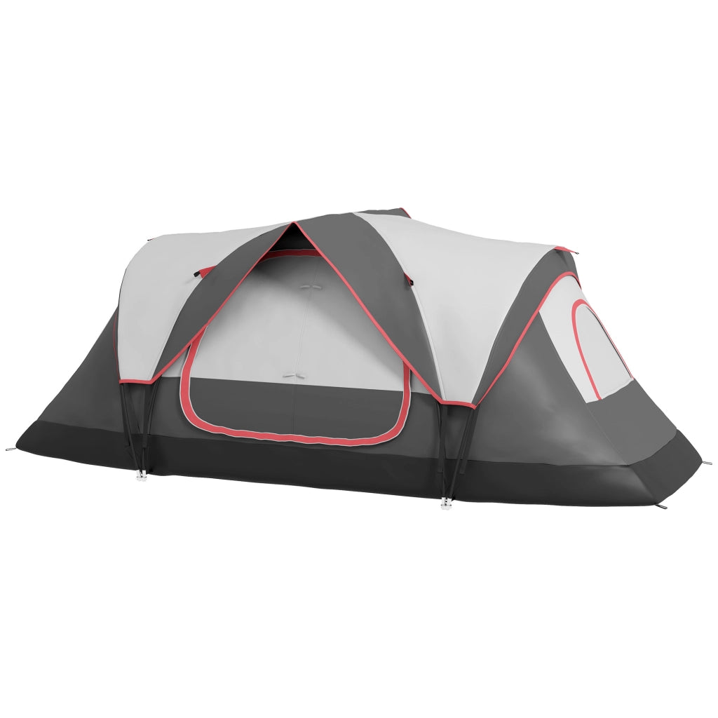 Tenda da Campeggio Pieghevole 2 Stanze ¨C Zephmum ¨C Grigio 450x215x180 cm
