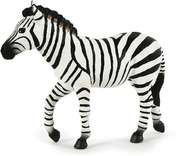 PAPO Male Zebra Statuetta, Multicolore, 50249 Wild Kingdom Animal, Colore Bianco-Nero